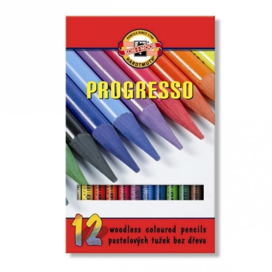 Моливи KOH-I-NOR PROGRESSO 12 цв. с лаково покритие 8756
