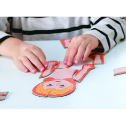 Образователен магнитен пъзел, Hape, човешко тяло, 68 части