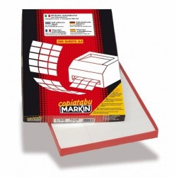 Етикети Markin А4 бели 70х50.8 мм, 15 бр/л, прави ъгли, 100 л.
