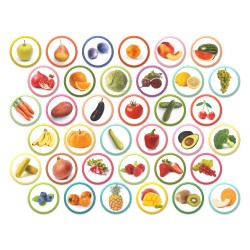 Магнитна игра Монтесори - Плодове и зеленчуци