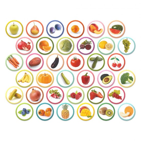 Магнитна игра Монтесори - Плодове и зеленчуци