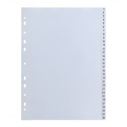 Разделител Office point пластик 1-31 А4