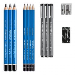 Комплект моливи и тънкописци Staedtler Lumograph Sketching