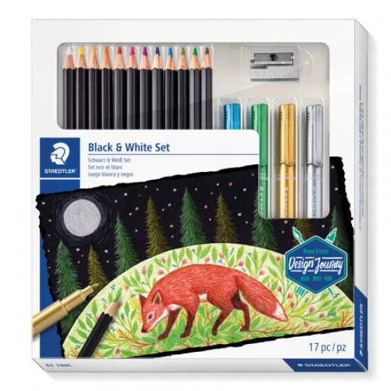 Комплект за рисуване Staedtler Design Journey Black&White Комплект за рисуване Staedtler Design Journey Black&White