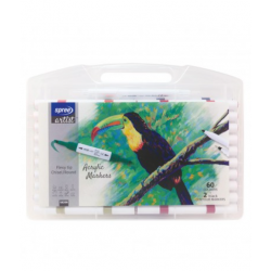 Акрилни двувърхи маркери Flexy Chisel 60 + 2 