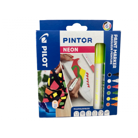 Комплект маркери Pilot Pintor 6 цвята неон