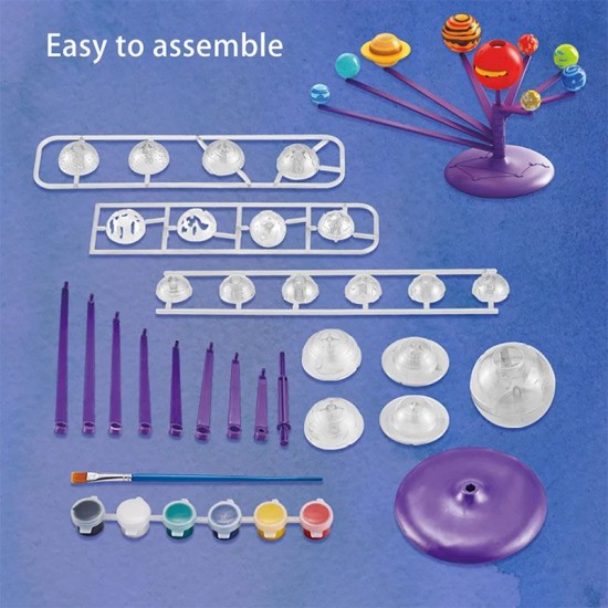 Планетариум STEM Направи си сам, с четка, бои и прожектор