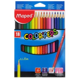 Триъгълни цветни моливи Maped Color Peps Star - 18 цвята