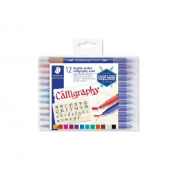 Калиграфски маркери Staedtler Design Journey , двувърхи, 12 цвята