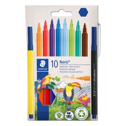 Флумастери Staedtler Noris 326, 10 цвята