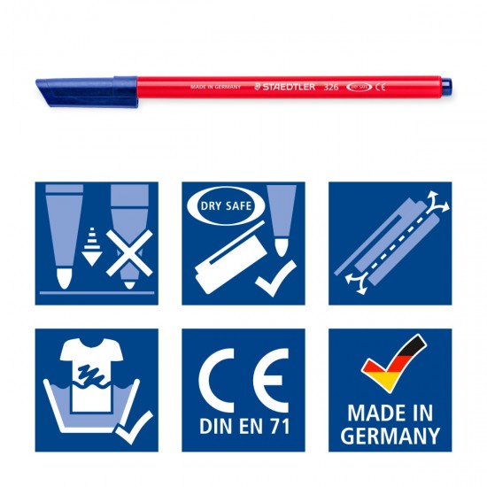 Флумастери Staedtler Noris 326, 10 цвята
