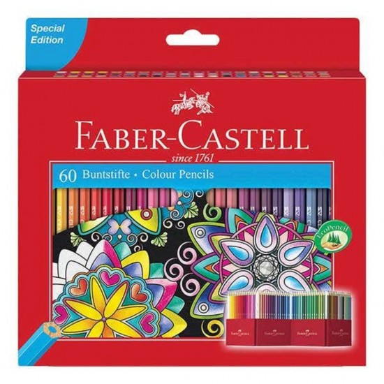 Цветни моливи Faber Castell Castle, 60 цвята