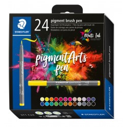Флумастери Staedtler Pigment Brush 371, 24 цвята