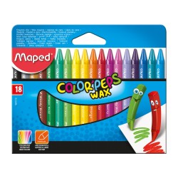 Пастели  восъчни Maped Color Peps, 18 цвята