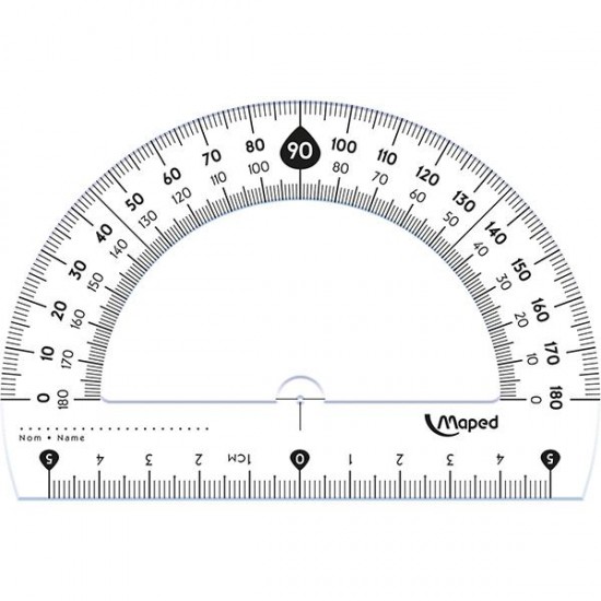  Транспортир Maped Essentials 180°х10см.