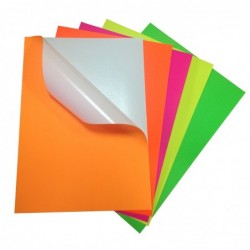 Хартия самозалепваща А4 цветна - лист