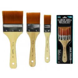 Четки плоски синтетични универсални - ROYAL BRUSH GOLD TAKLON - Комплект 3бр