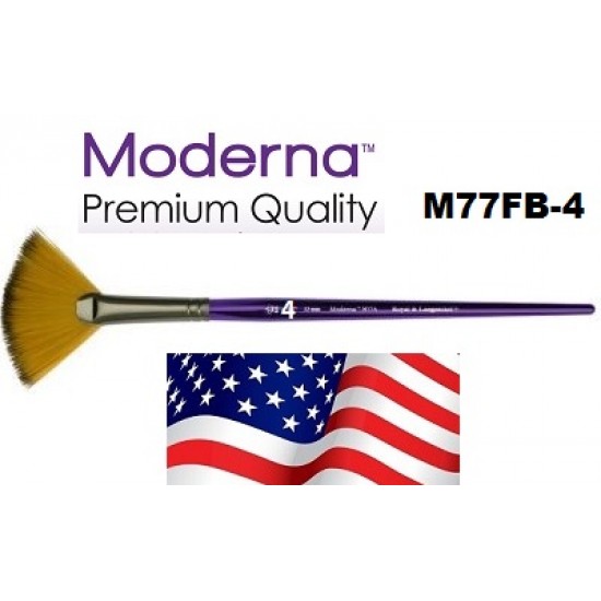 Четка за различни техники №4, Профи "ветрило", MODERNA FAN BRUSH, USA