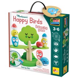 Дървена балансираща игра Montessori Baby Wood Happy Birds