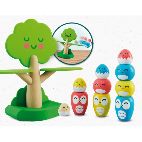 Дървена балансираща игра Montessori Baby Wood Happy Birds