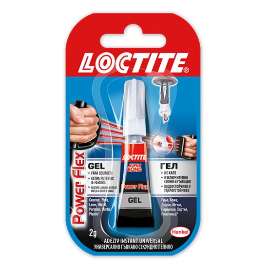 Лепило Loctite Super Bond Power Flex Gel моментно 2 g