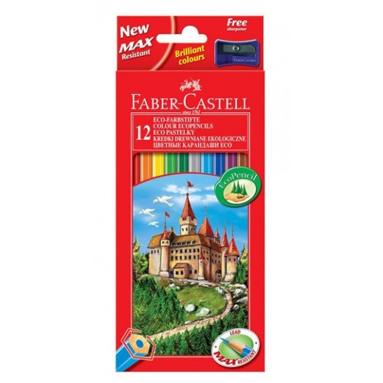 Цветни моливи Faber-Castell Castle , 12 цвята