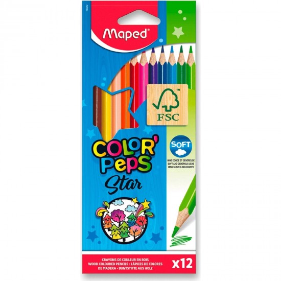MAPED Цветни моливи Color'Peps 12 цвята