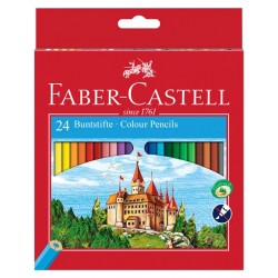 Цветни моливи Faber Castell Castle, 24 цвята