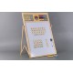 Дървена ученическа дъска с българската азбука, сметало и часовник 2 в 1