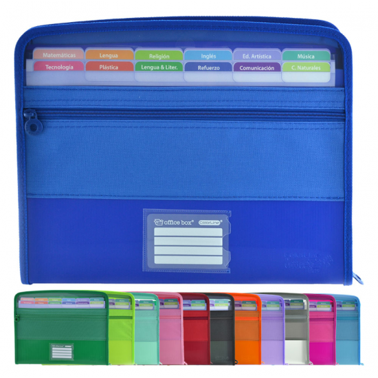 Папка OfBox Colorline 12 разд. с цип