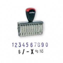 Номератор ръчен Sirdas, h=5 мм, 10 цифри