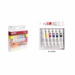 Маслени бои MP Artix 6 цвята х 12 ml, комплект