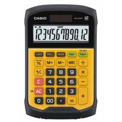 Калкулатор CASIO WM-320MT, настолен, водоустойчив, 12 dgt, 169х109х33.4 мм, гумен панел, жълт