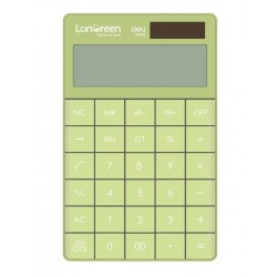 Калкулатор Deli LonGreen EM412, настолен, 12 dgt, 165х103х16 мм, зелен