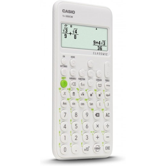 Научен калкулатор CASIO Classwiz fx-350CW, 10+2 dgt, 290+ функции, 162х77х14 мм, сив