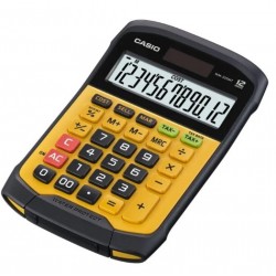 Калкулатор CASIO WM-320MT, настолен, водоустойчив, 12 dgt, 169х109х33.4 мм, гумен панел, жълт