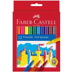 Флумастери Faber-Castell, 12 цвята