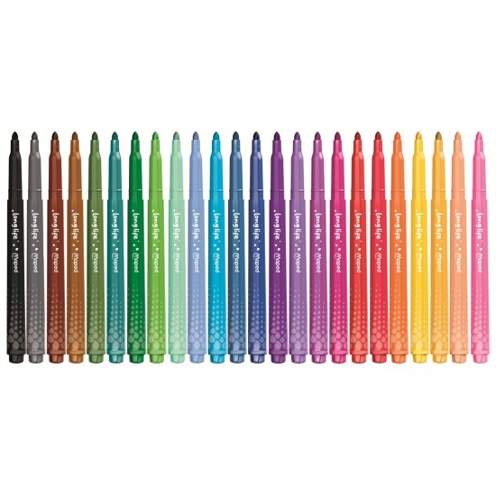 Флумастери Maped Color Peps - Long Life, 24 цвята