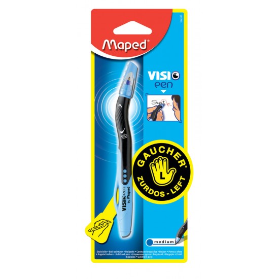 Химикалка за лява ръка Maped - Visio, 1.0 mm, синя