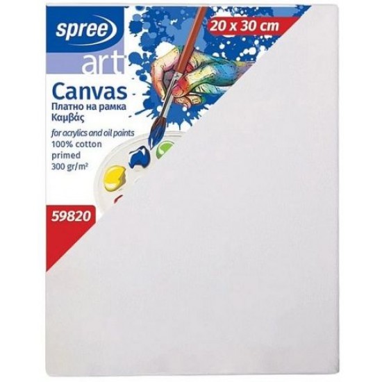 Платно за рисуване върху рамка Spree Art - 20 х 30 cm, 100% памук
