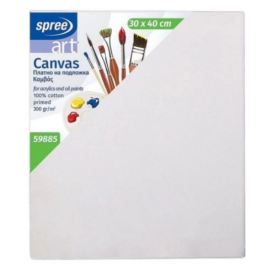 Платно за рисуване върху подложка Spree Art - 30 х 40 cm, 100% памук