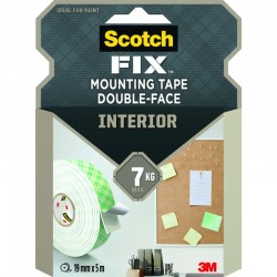 Монтажно двустранно тиксо SCOTCH-FIX 19 мм x 5 м