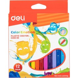 Пастели пластик Deli Color Emotion EC20000, 12 цвята